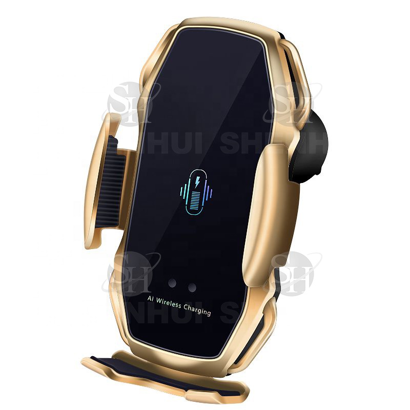 Hot Selling 2019 Automatic Clamping Fast Wireless Charging Mobile Phone Car Holder A5 Wireless Car Charger Mount